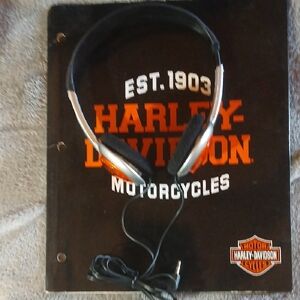 NWOT Harley-Davidson Black and Silver Over the Ear Headset